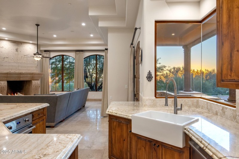 Sink Overlooking Backyard