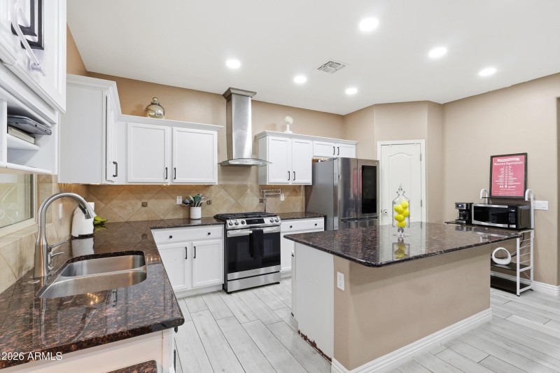 custom hood vent and pot filler