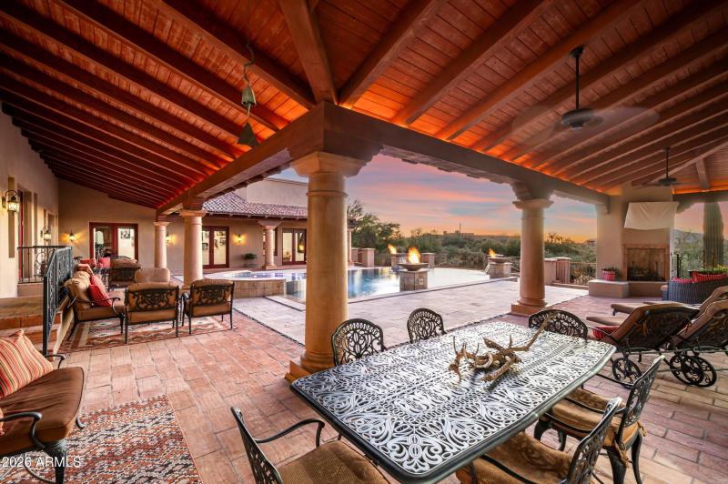 Dining Patio overlooking Pool