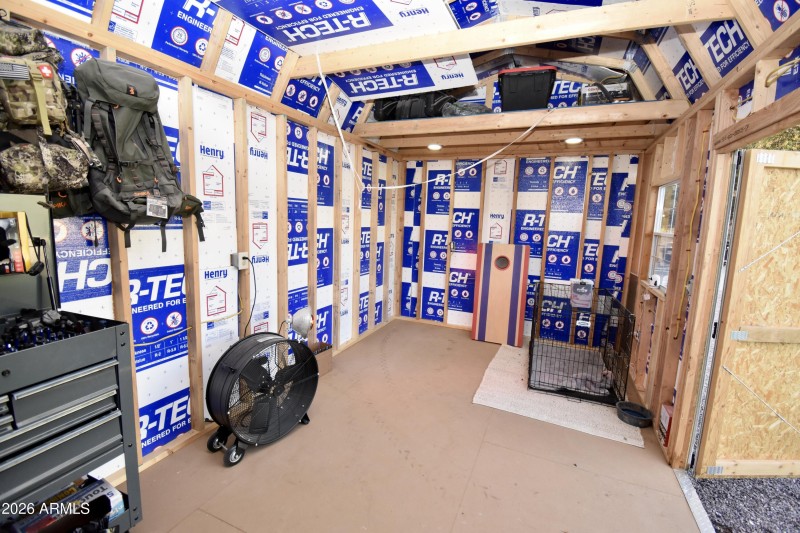 Inside of Shed with Power