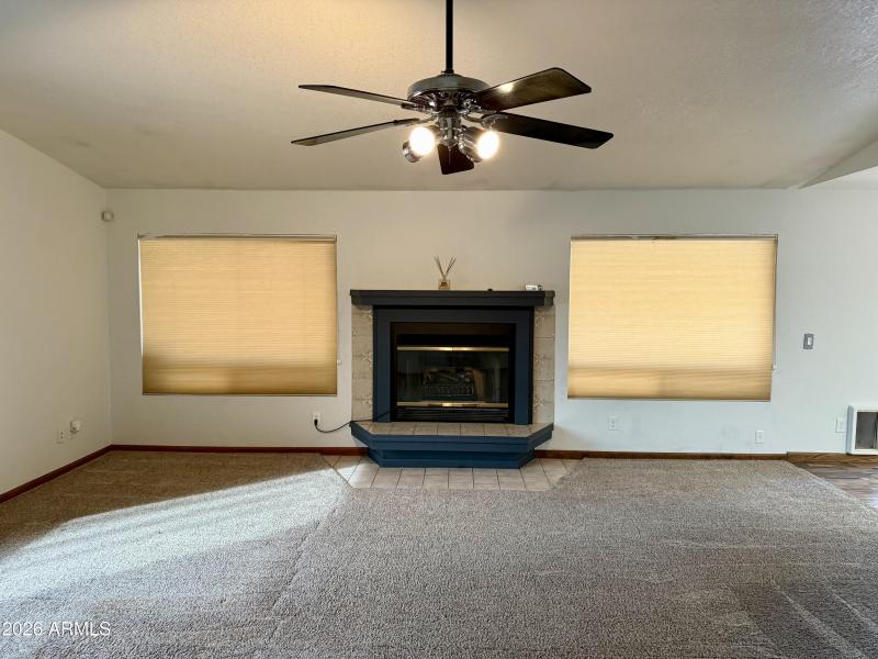 Living room fireplace