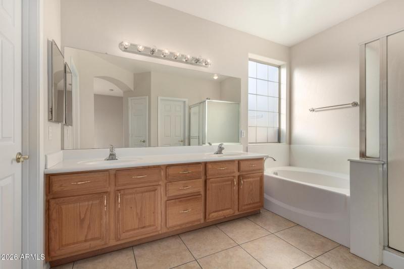 Dual Sink Vanity at Owner's Bath