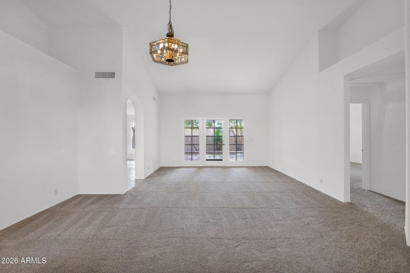 French doors in Living room