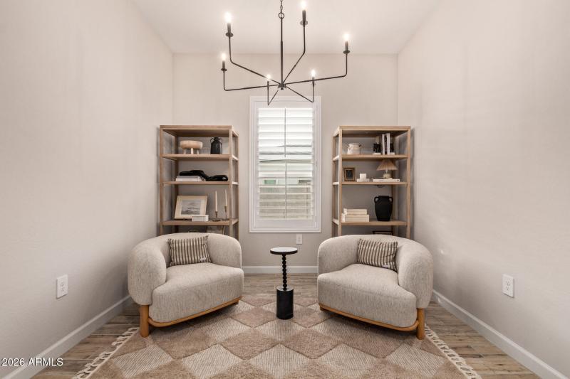 Versatile front den or sitting area