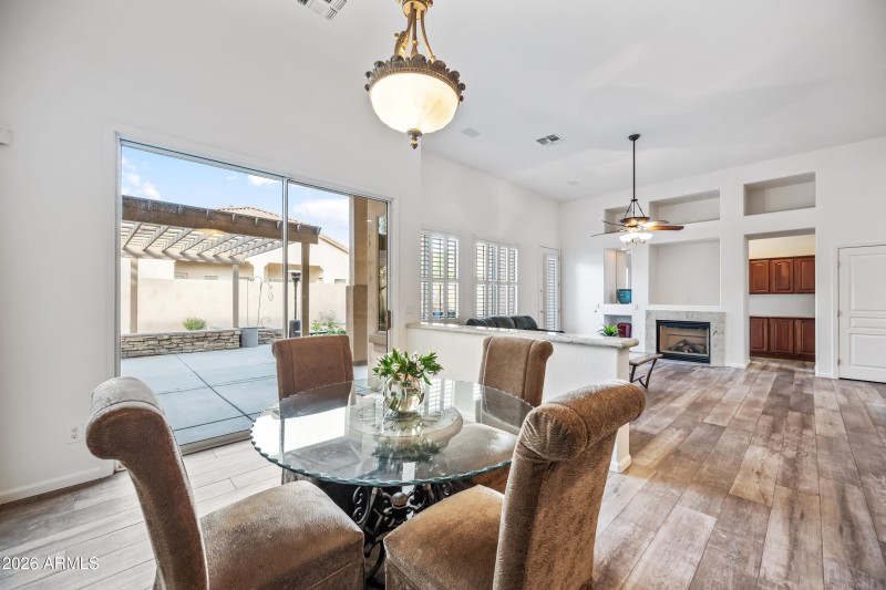 Sun ligh pours in arcadia door