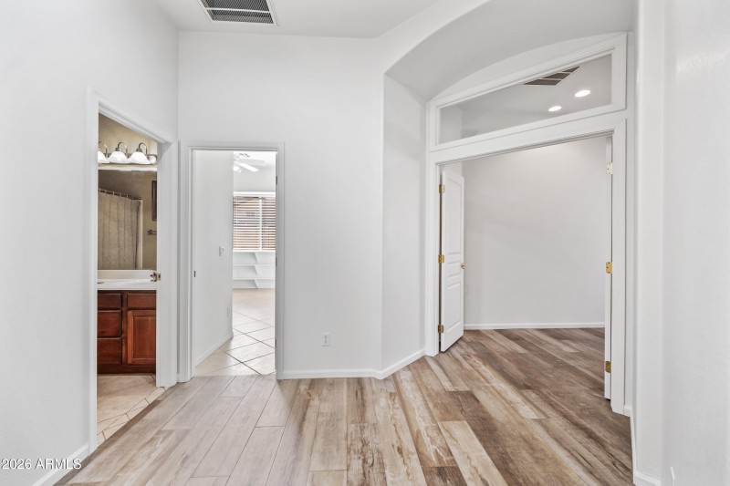 Double door entry to owner suite