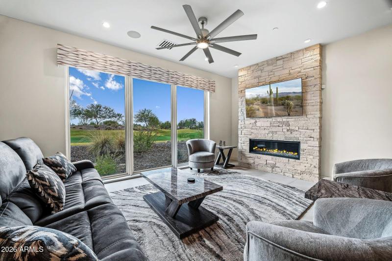 Great Room Fireplace and Views