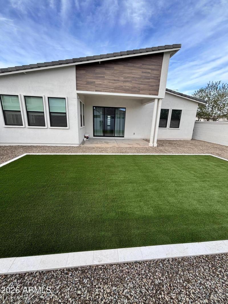 Turf & Patio Front View