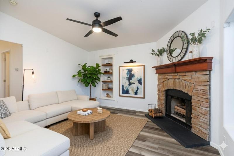 Virtually Staged Family Room - 5068 S Co