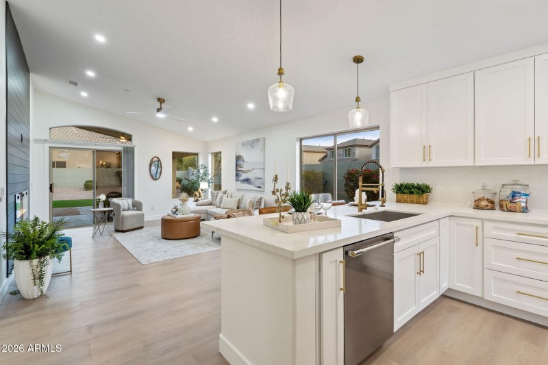 Chef Inspired Kitchen to Great Room