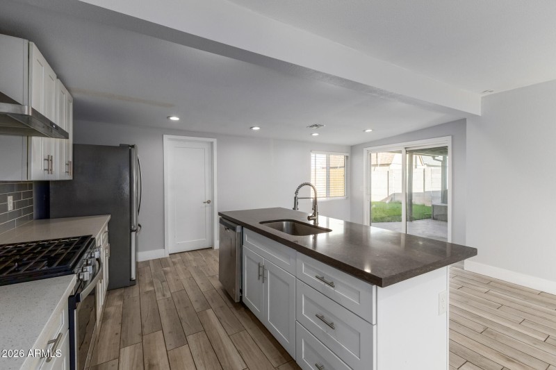 Slider out to back yard & patio