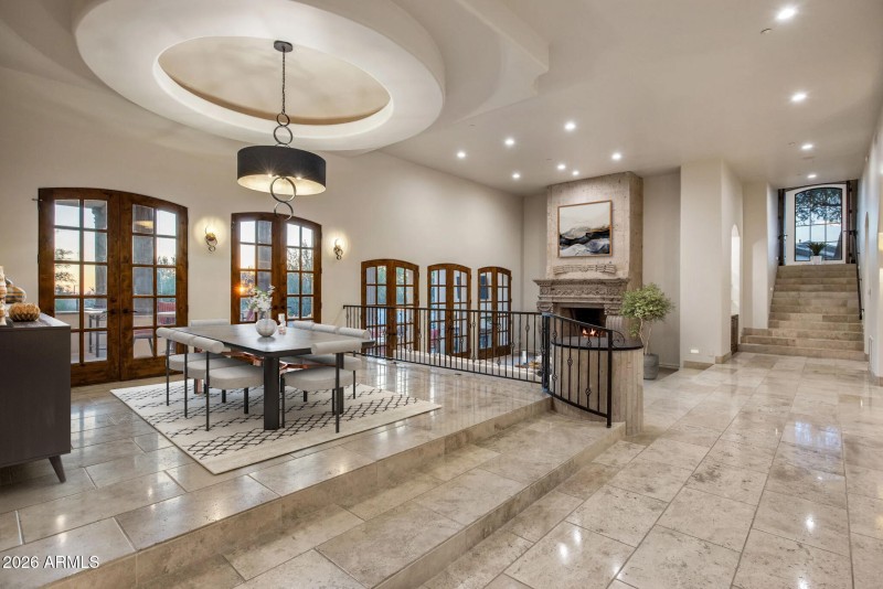 Formal Dining to Formal Living Staged