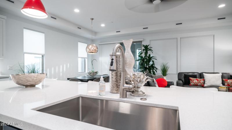 Kitchen Looks into Family Room