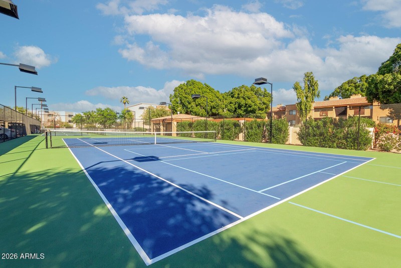 Lighted pickle ball courts