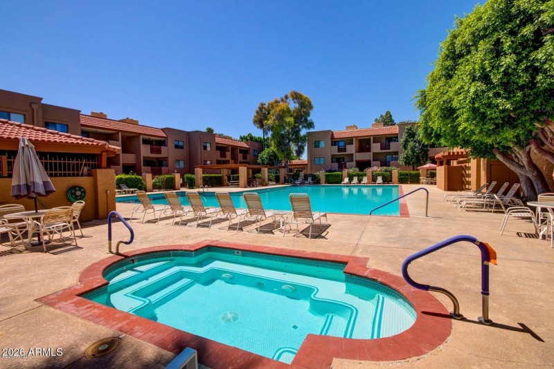 South pool hot tub