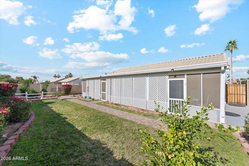 Back Yard with two gated entries