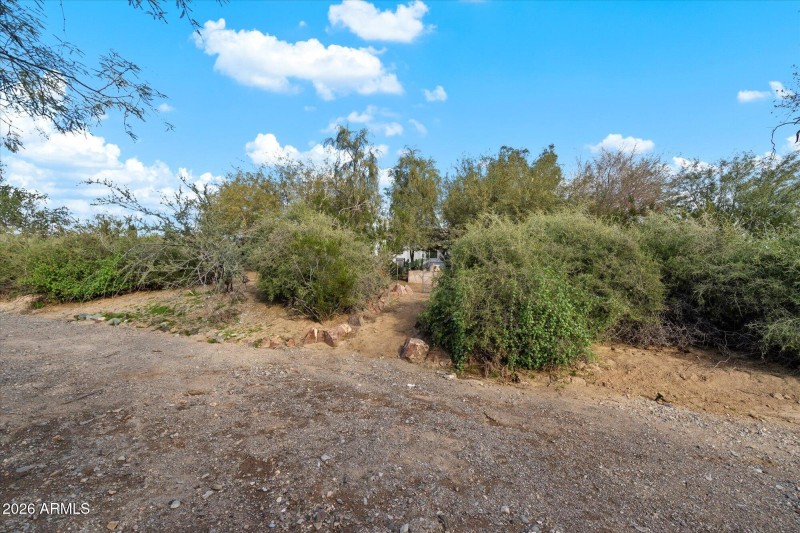 Wash on West end of Property