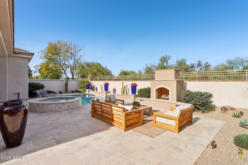 Backyard Patio, Pool, Seating Areas