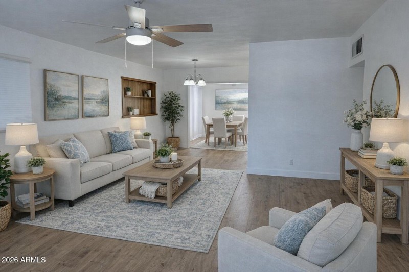 Modern living and dining room design