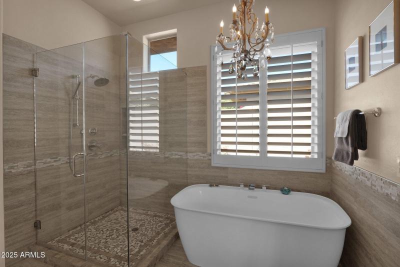Luxurious Soaking Tub and Shower