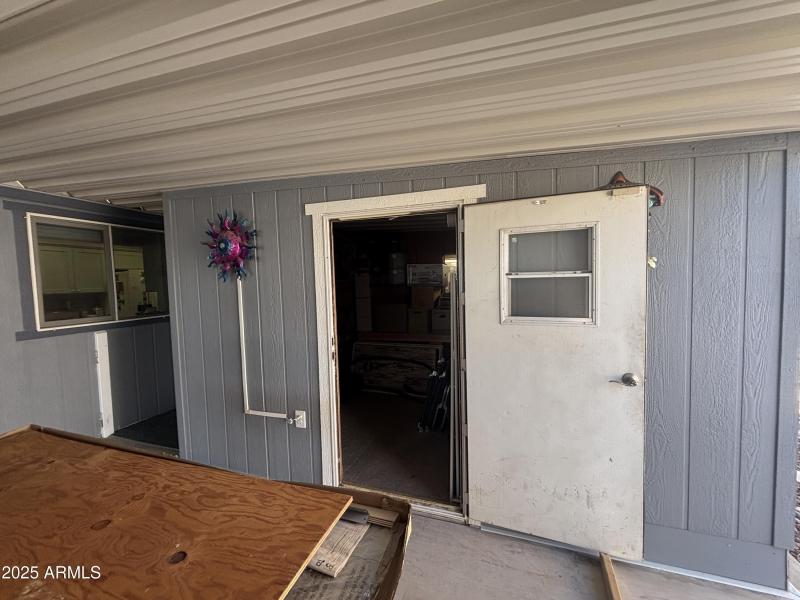 Storage Shed in Carport