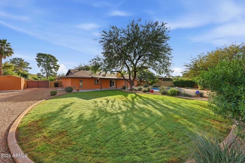 Backyard on 1/2-acre lot!