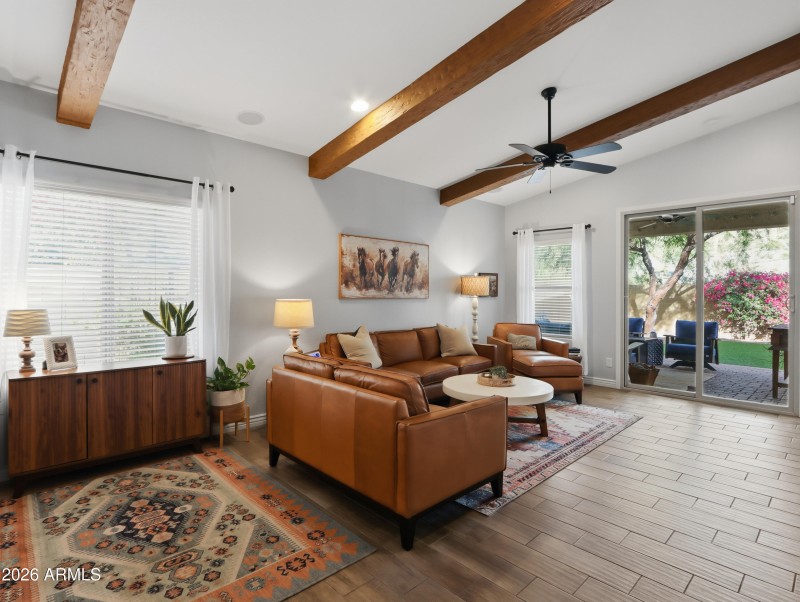 Vaulted Beamed Ceiling