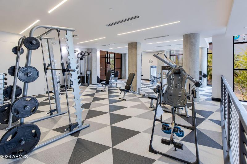 Upstairs weights Gym