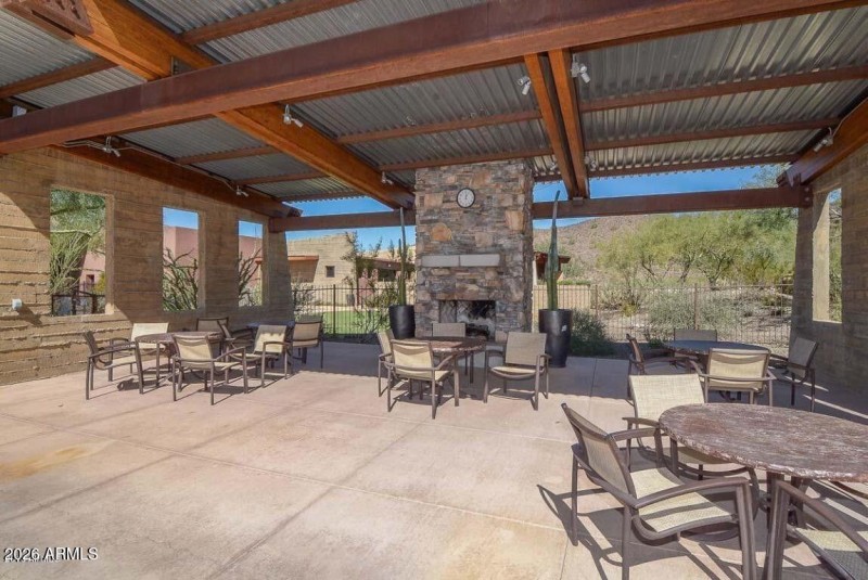 Covered Deck area at Lap Pool