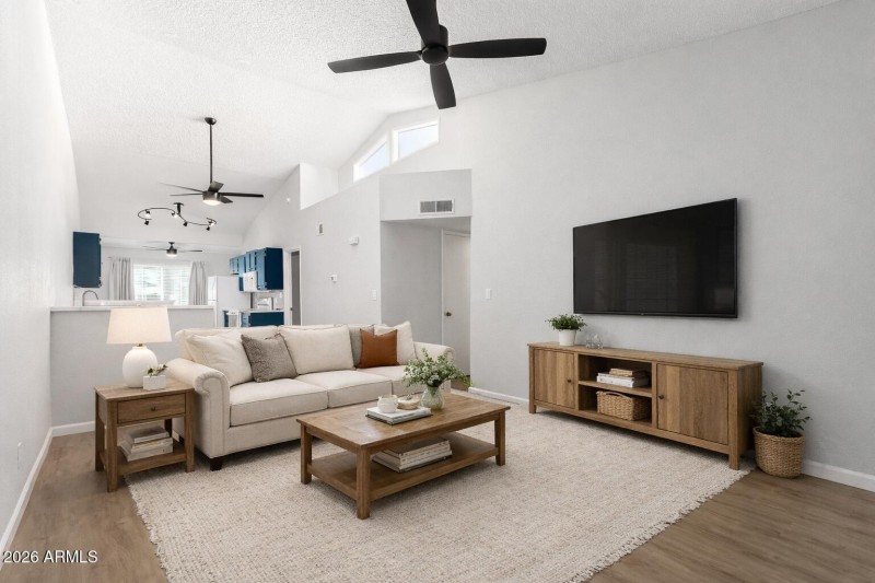 Front entry view staged