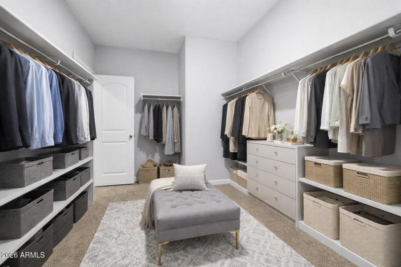 Master Closet Virtually Staged