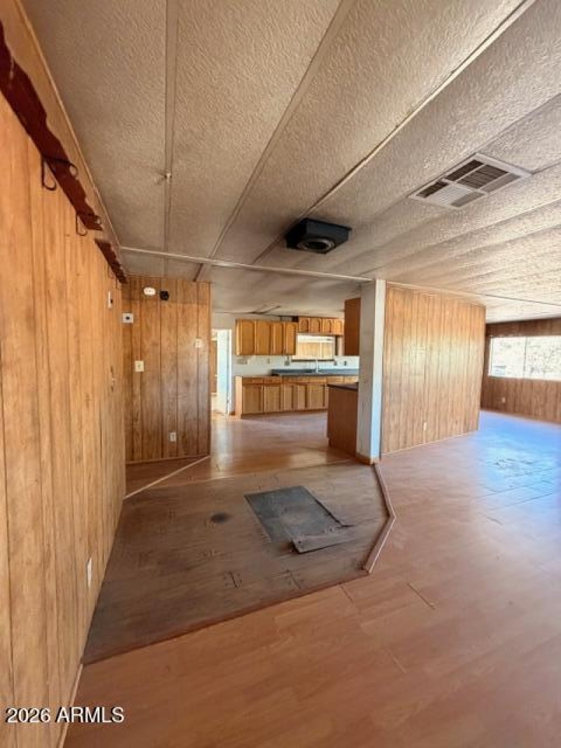 Looking to the kitchen