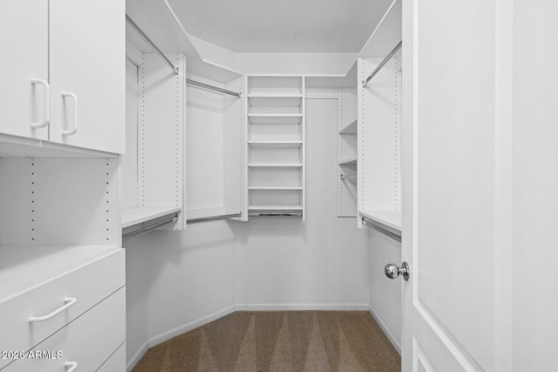 Primary walk in closet