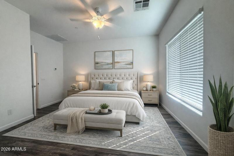 virtually staged bedroom