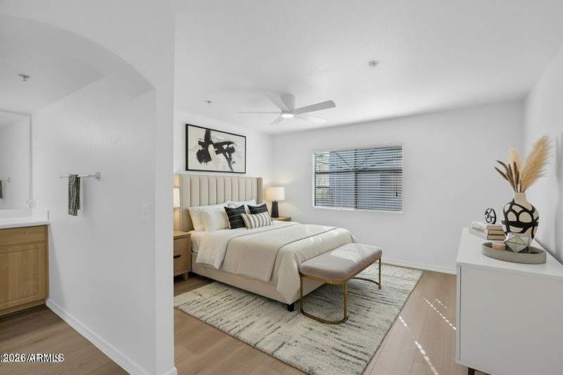 Primary Bedroom virtually staged