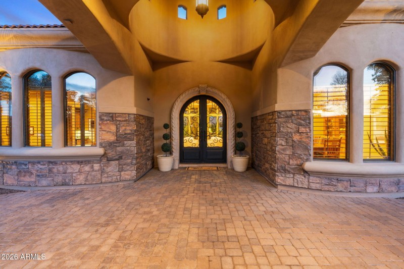 Dramatic Covered Entry Way