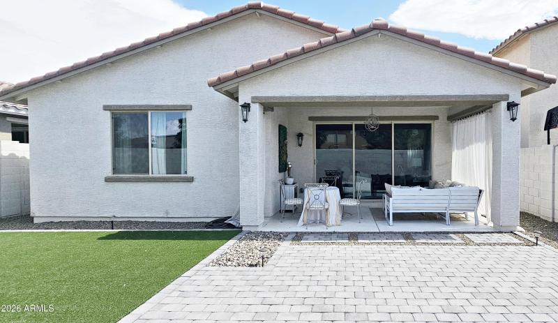 Additional rear yard pavers ib