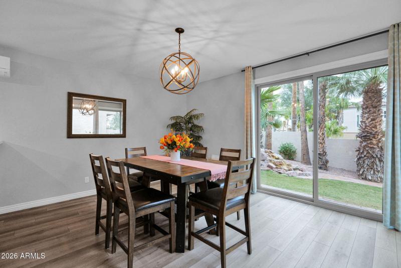 Large Patio Doors off dining area