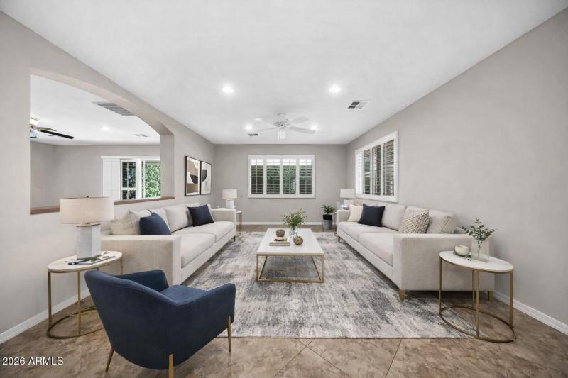 Family Room Virtually Staged