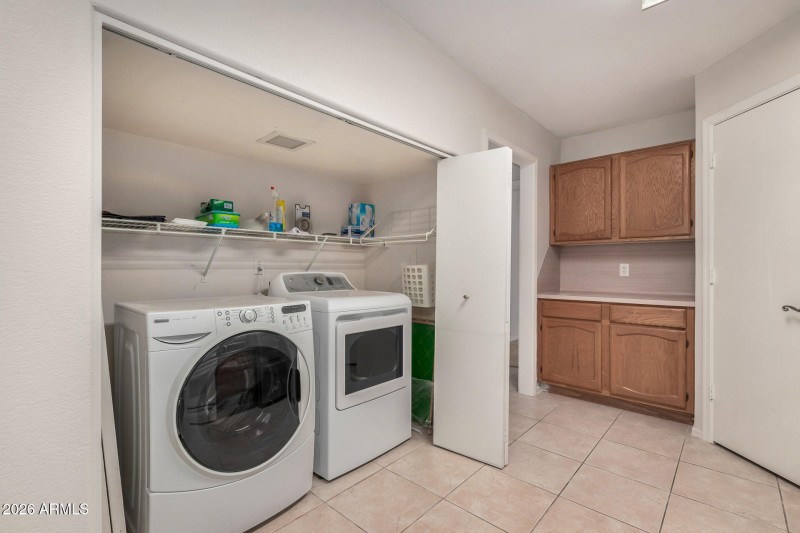 Inside laundry room
