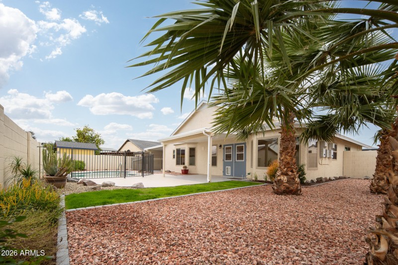 Upgraded Landscaping in Backyard