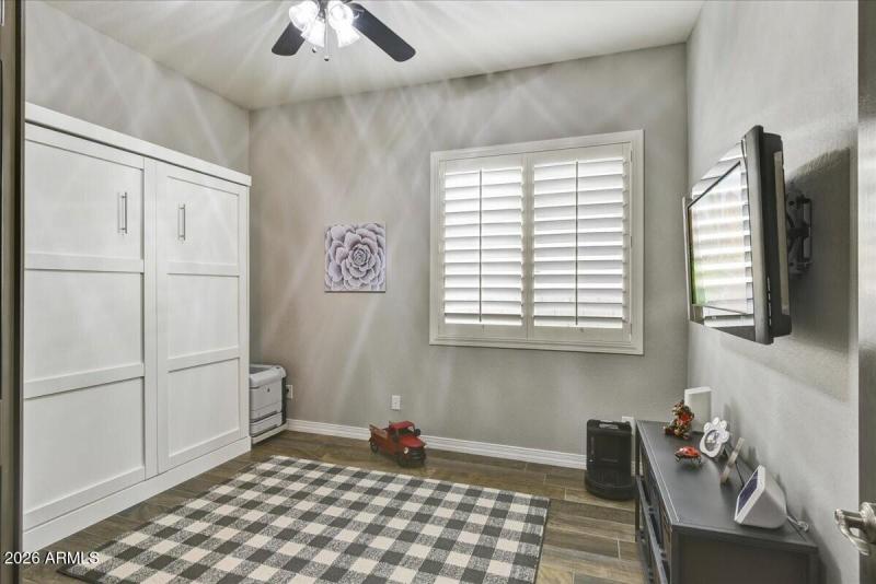 Den with double doors