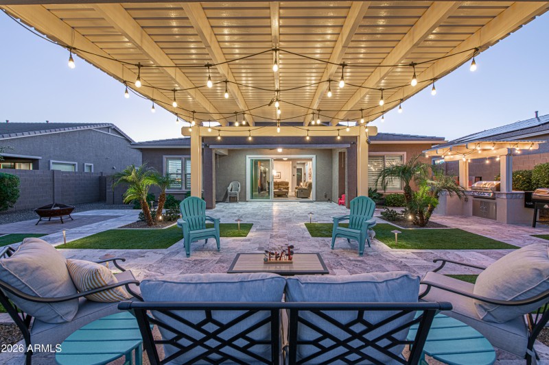 Pergola looking toward the house