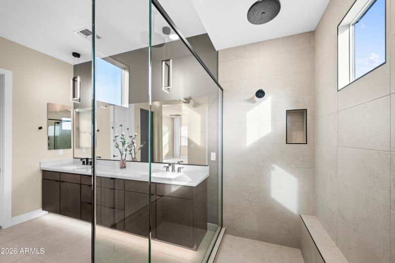 Walk-in rain shower