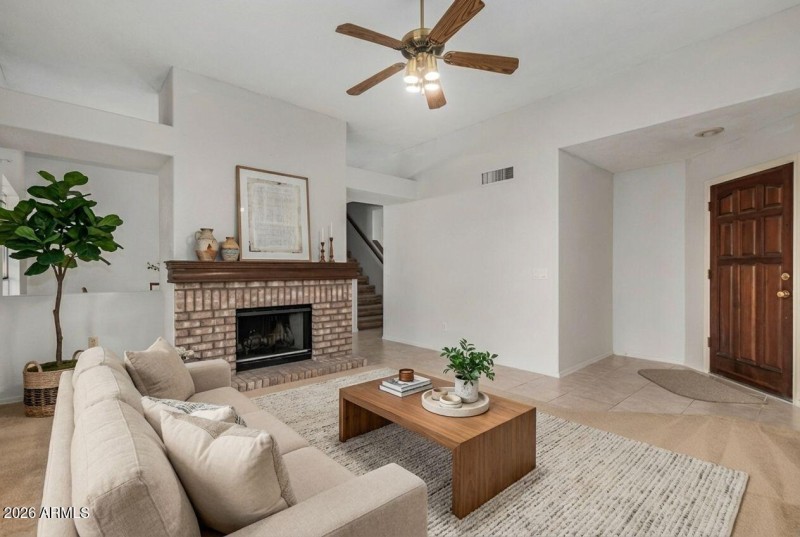 Formal living virtual staged