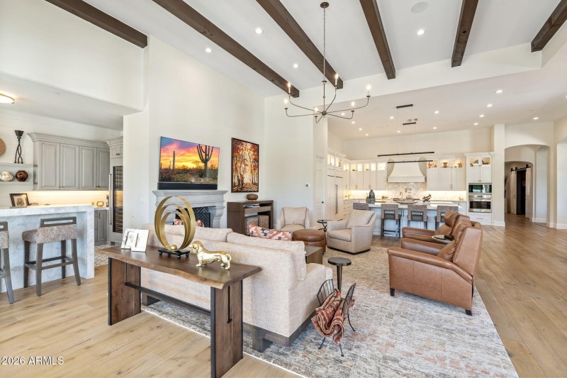 Family room, Kitchen and Bar