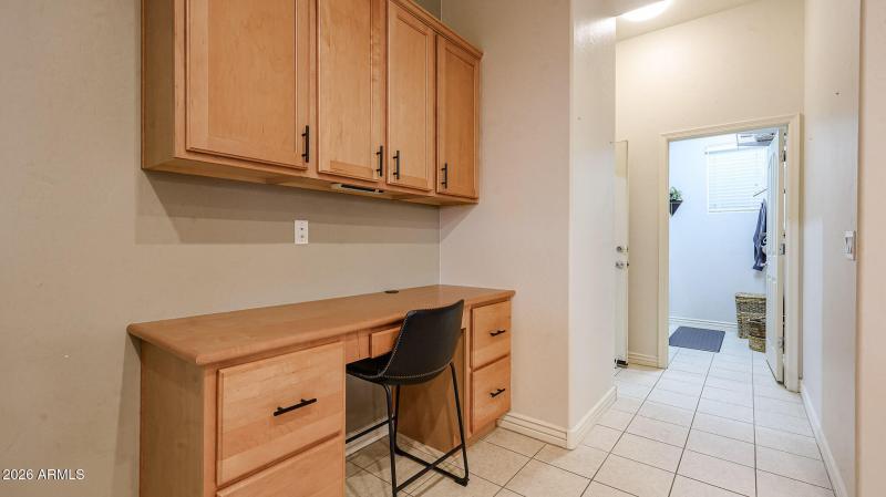 Built in Desk in Kitchen