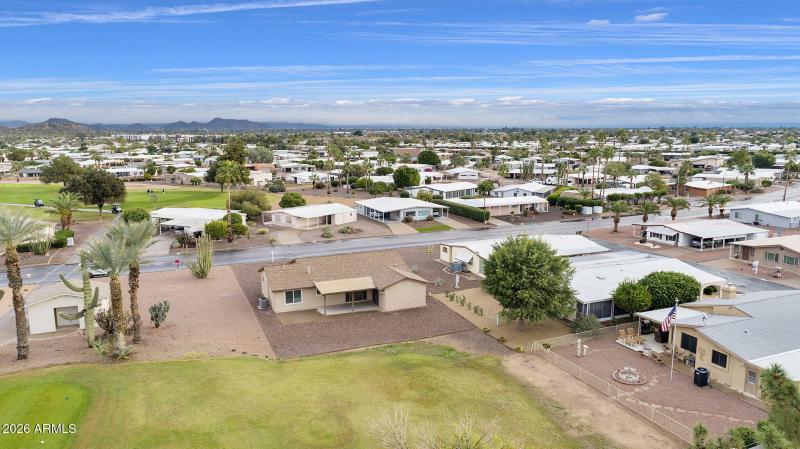 Aerial Looking Back at Home