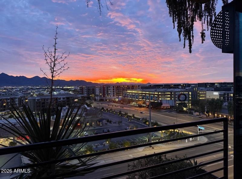 Balcony sunrise view