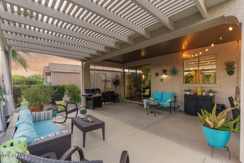 Back of home in evening